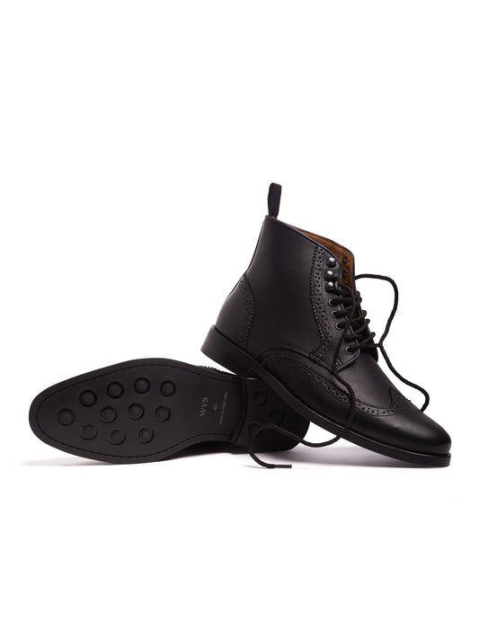 Brogue Boots in Dark Brown