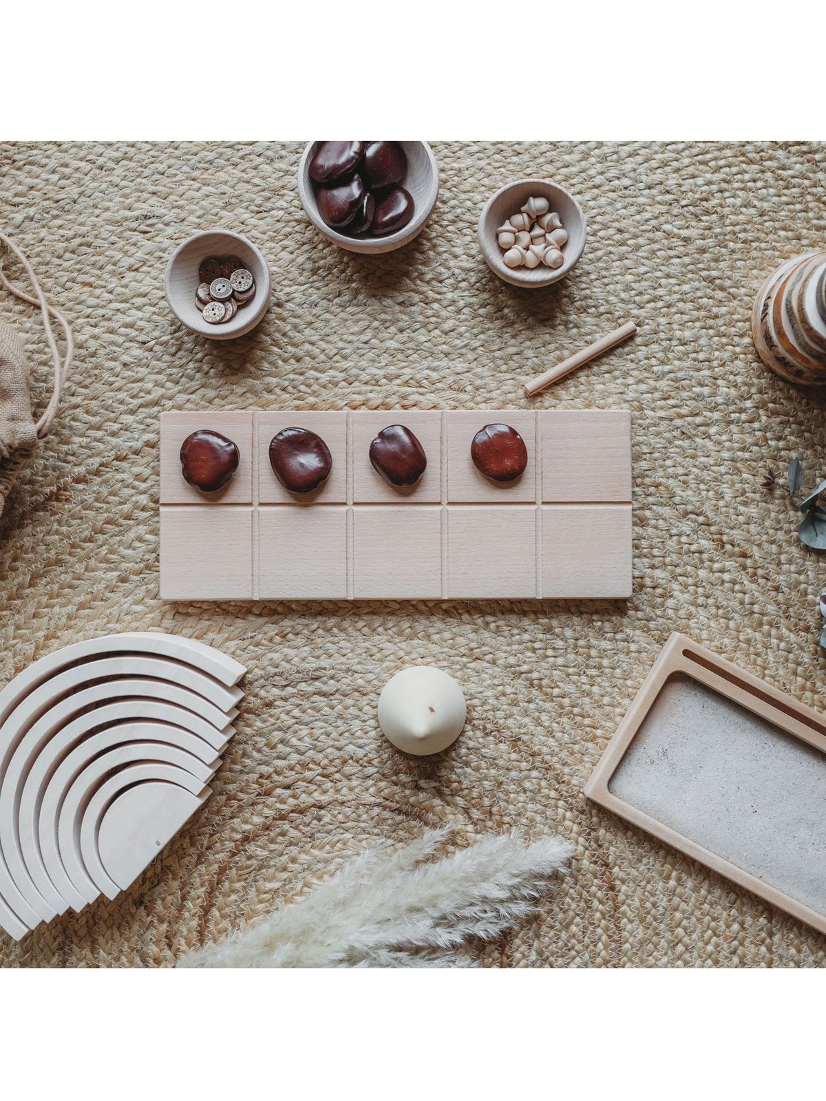 The Little Coach House Tens Frame Montessori Learning Resource