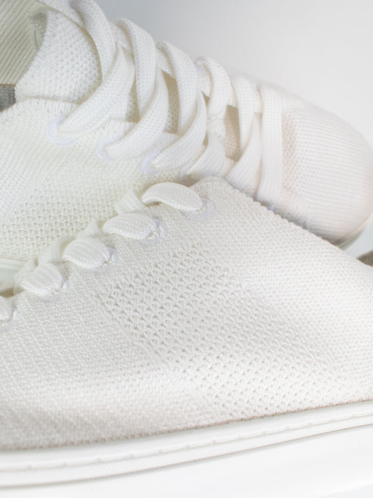 Biodegradable NY Sneakers in White knit