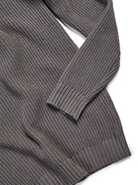 Recycled Slouch Knit Mockneck, detail