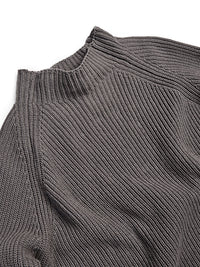 Recycled Slouch Knit Mockneck, detail