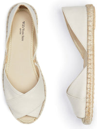 Recycled Espadrille Cross Over Straps