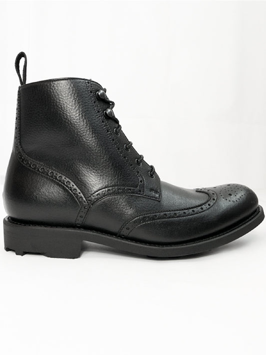 Goodyear Welt Brogue Boots in Black