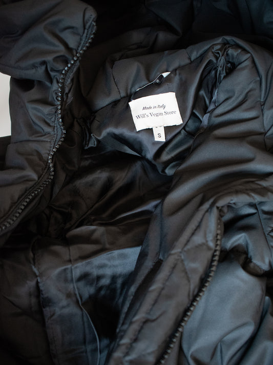 Recycled Long Puffer in Black