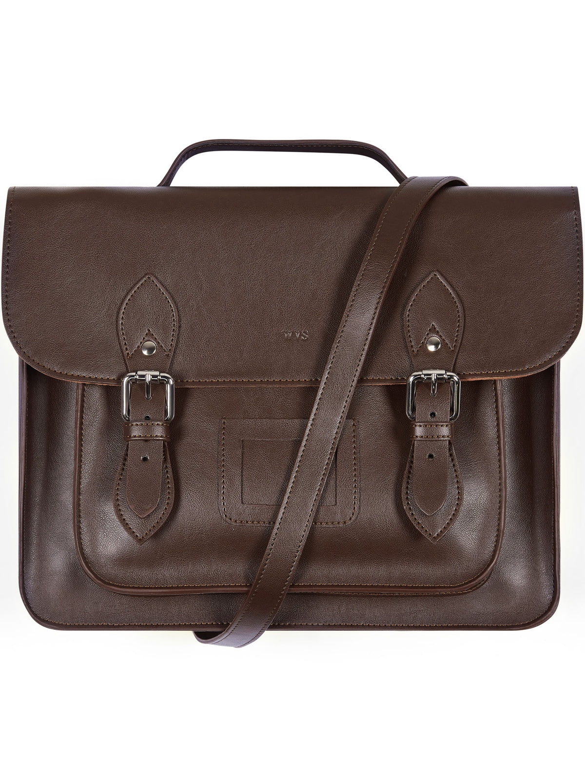 14 Inch Classic Satchel in Dark Brown