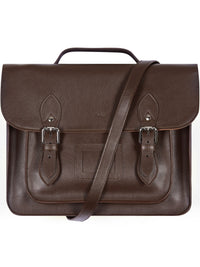 14 Inch Classic Satchel in Dark Brown
