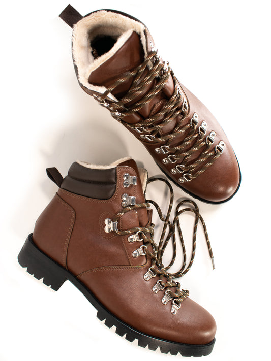 WVSport Insulated Waterproof Alpine Trail Hiking Boots in Chestnut
