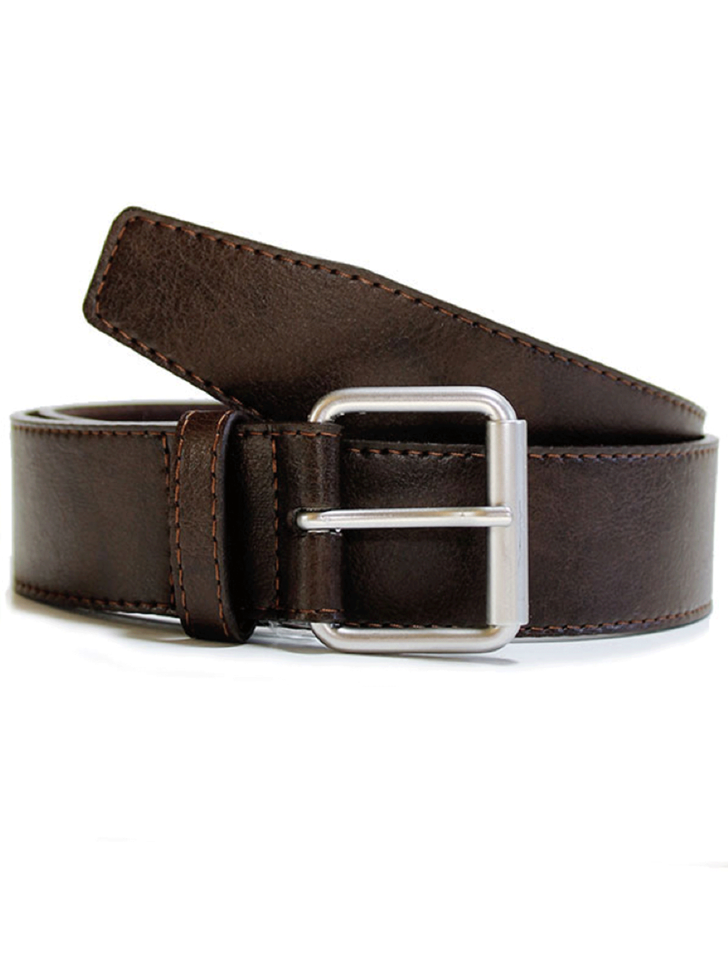 4cm Jeans Belt in Dark Brown
