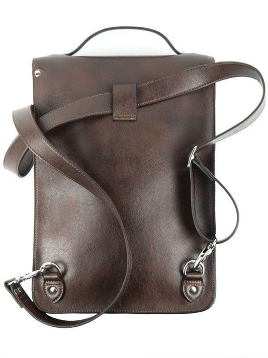 Large Backpack Satchel in Dark Brown