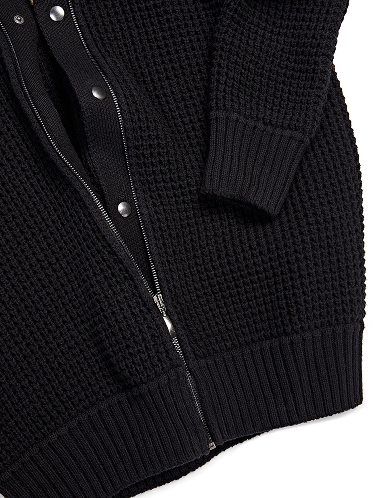 Recycled Waffle Cardigan, detail