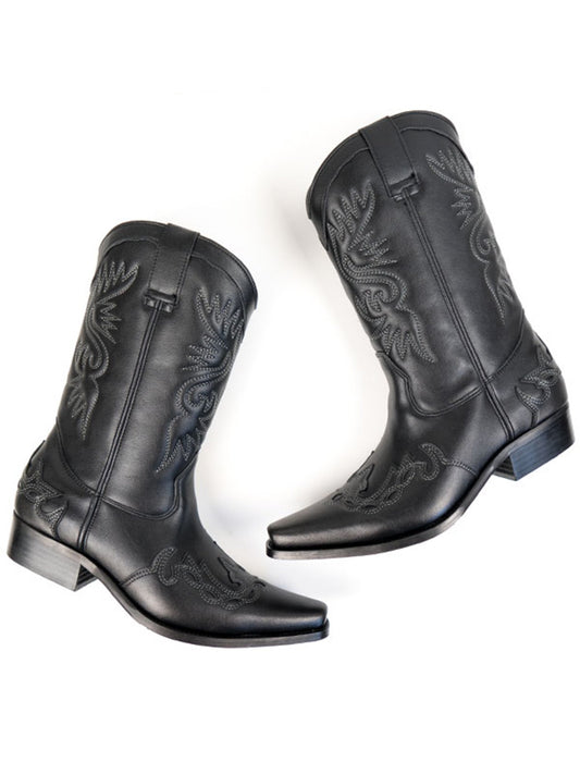 Western Boots in Dark Brown
