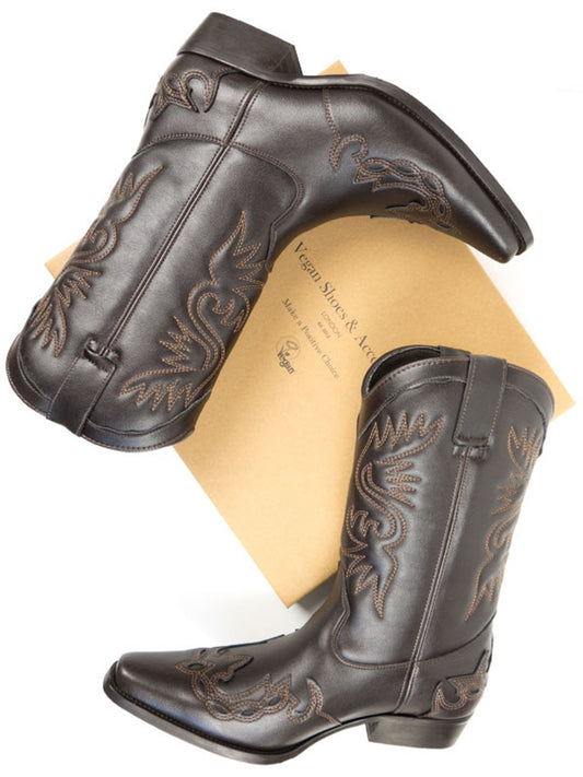 Western Boots in Dark Brown