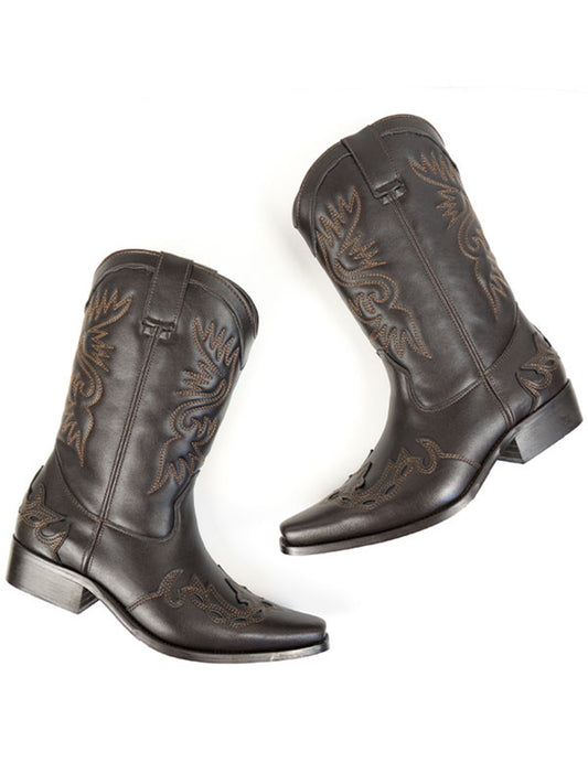 Western Boots in Dark Brown