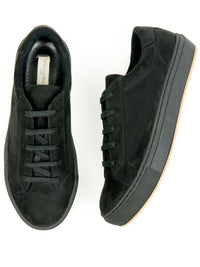 Vegan Suede Sneakers in Black Vegan Suede