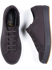 Vegan Suede Sneakers in Grey Vegan Suede