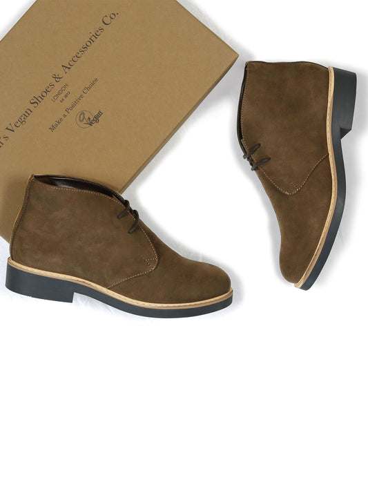 Signature Deserts in Black vegan suede