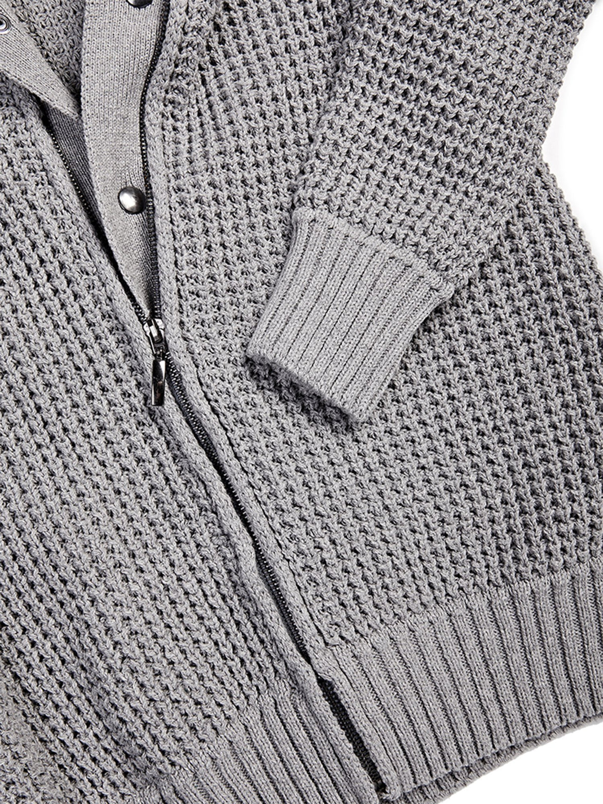 Recycled Waffle Cardigan, detail