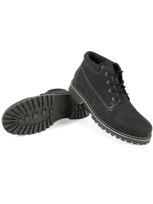 Low Dock Boots in Black Vegan Suede