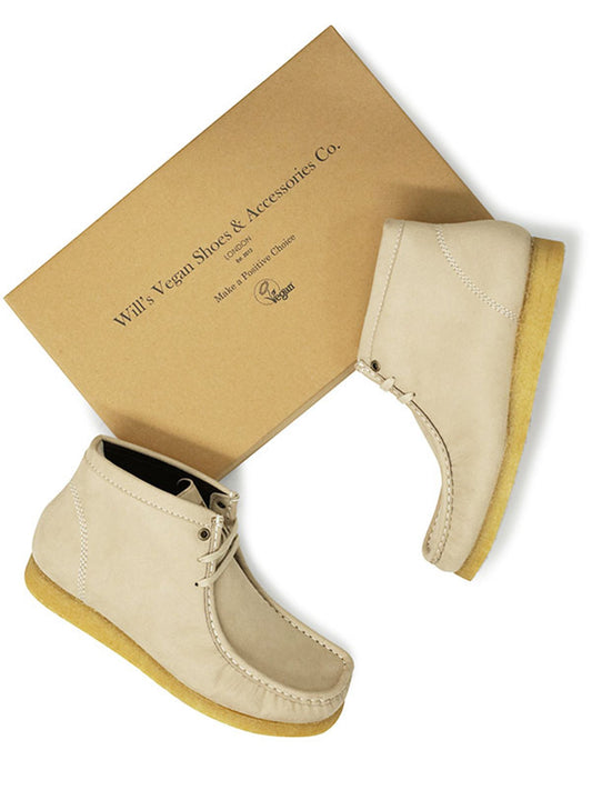 Moccasin Boots in Brown Vegan Suede