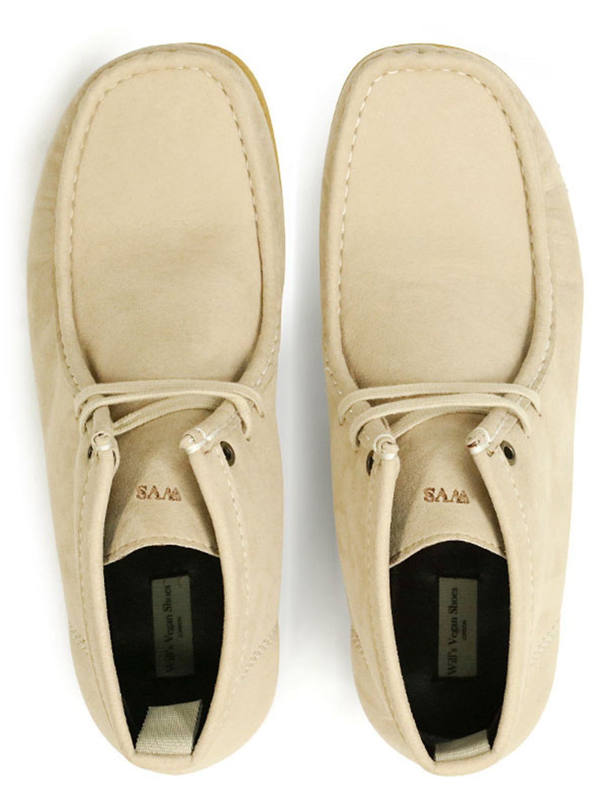 Moccasin Boots in Cream Vegan Suede