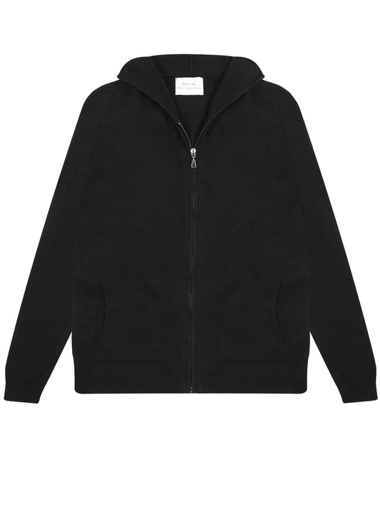 Recycled Knit Hoodie in Grey Knit