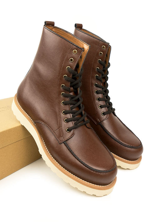 High Rig Boots in Dark Brown