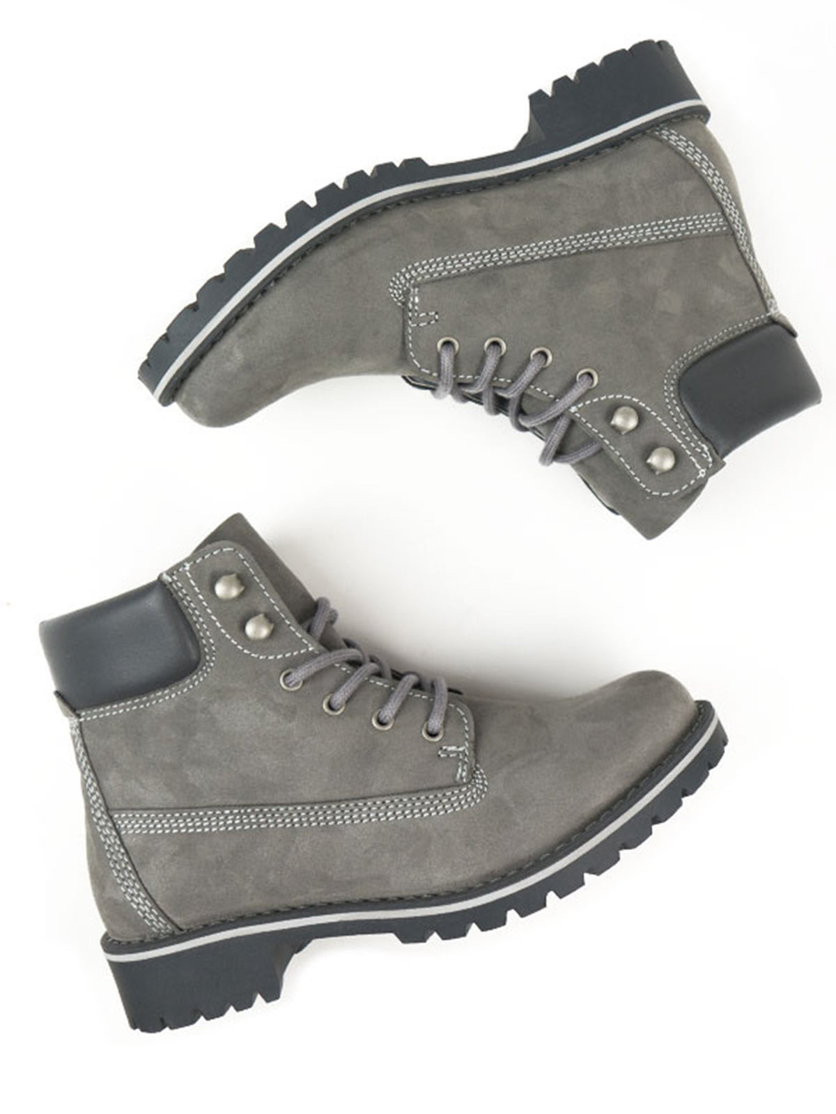 Dock Boots in Grey Vegan Suede