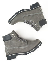 Dock Boots in Grey Vegan Suede