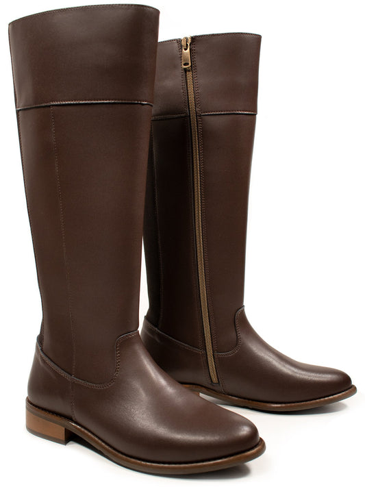 Knee High Boots in Dark Brown