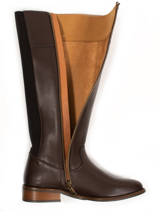 Knee High Boots in Dark Brown
