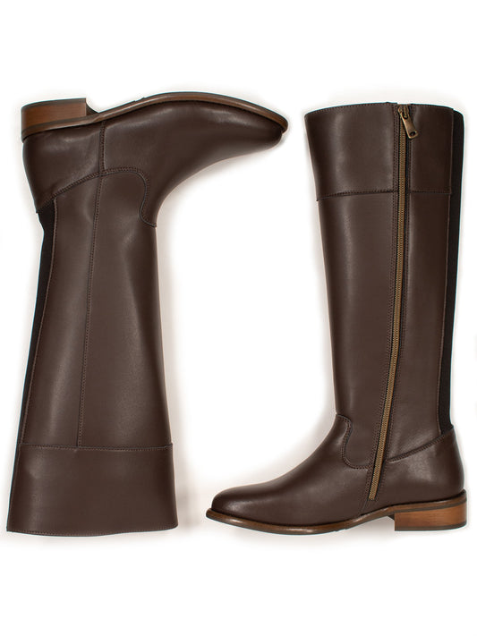 Knee High Boots in Dark Brown