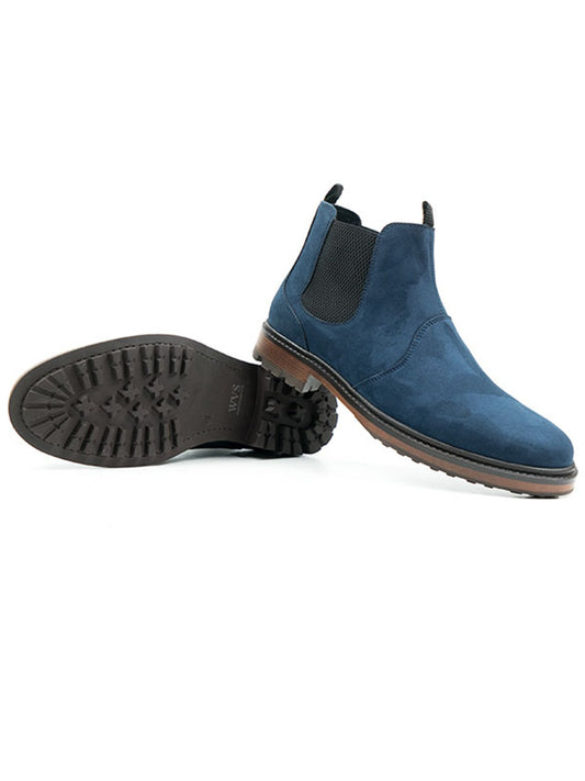 Continental Chelsea Boots in Black Vegan Suede
