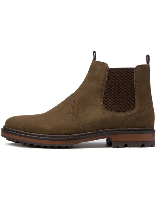 Continental Chelsea Boots in Black Vegan Suede