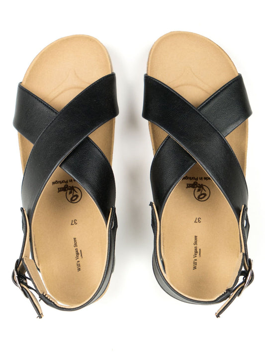 Huarache Footbed Sandals in Tan