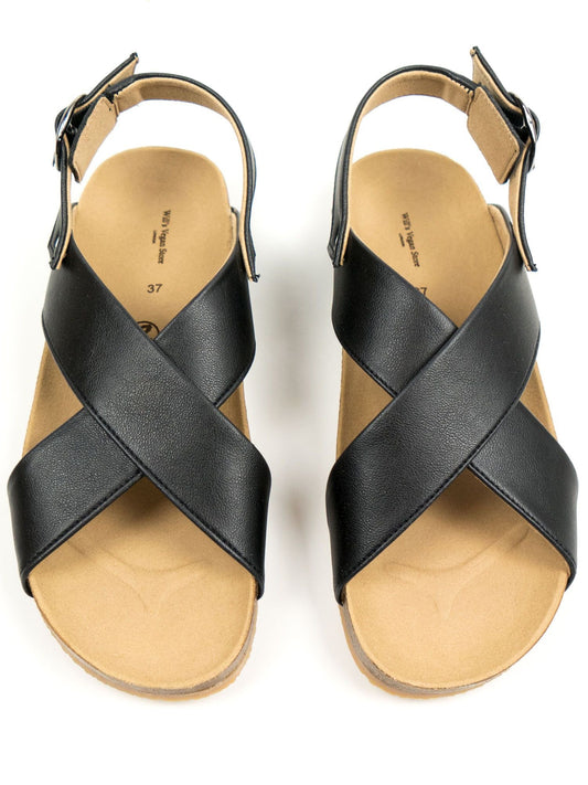 Huarache Footbed Sandals in Tan