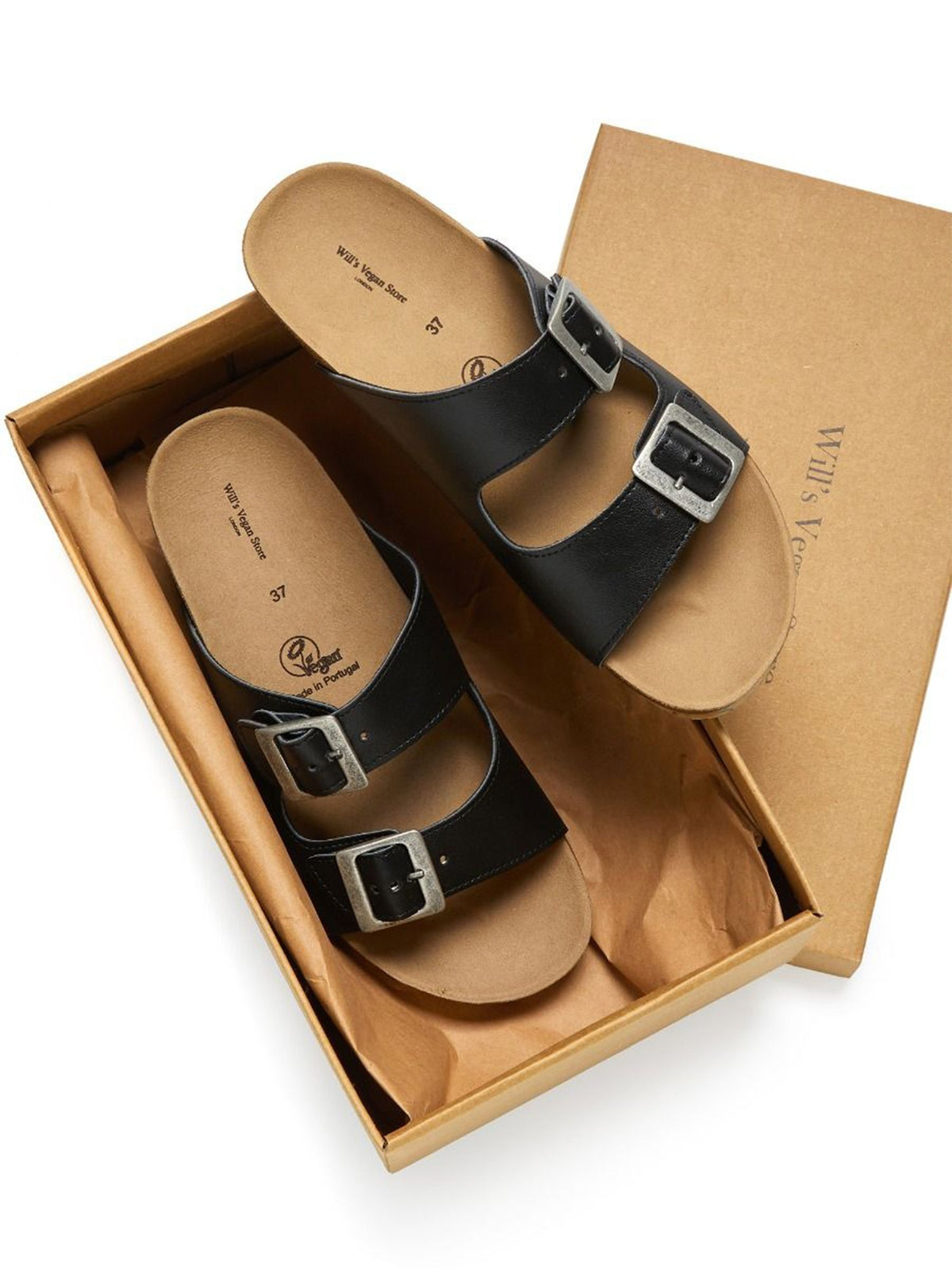 Two Strap Footbed Sandals, toe detail