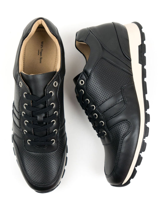 Milan Trainers in Dark Blue Vegan Suede