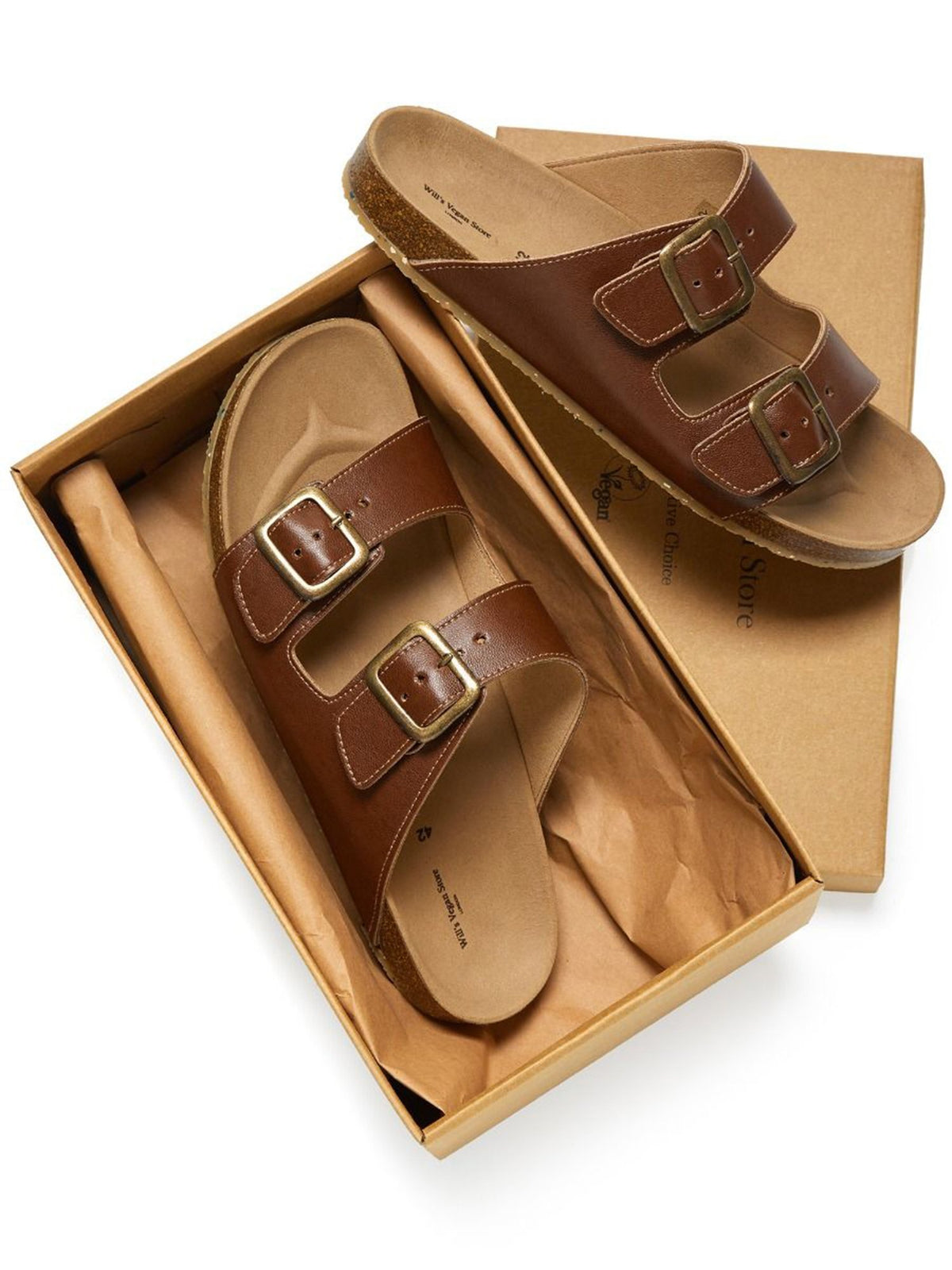 Two Strap Footbed Sandals, toe detail